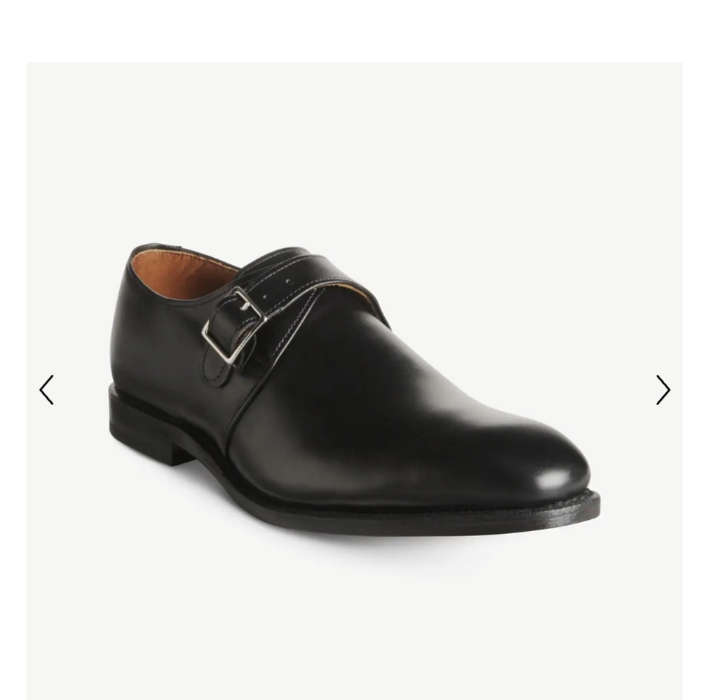 Allen Edmonds Black Single Monk Strap Size 10.5 B - image 1